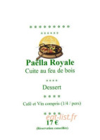 Le Pré Verger menu