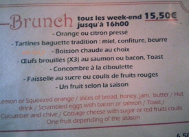 Bistrot du Centre menu