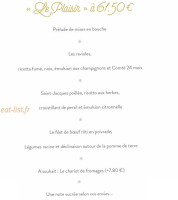 Au Lion d'Or menu