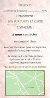 Le Berbére menu