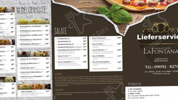 Pizzeria La Fontana menu