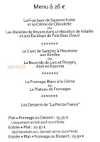 Petite France menu