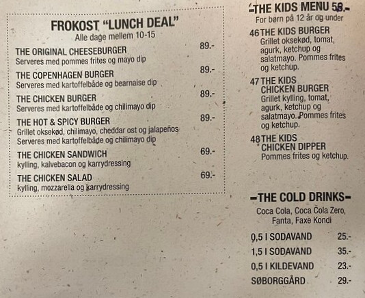 The Burger Menu