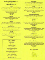 Casa Del Sol menu