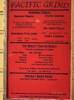 Pacific Grind Cafe menu