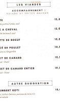 L'ermitage Café menu