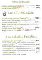 La Gribouillette menu