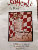 Stafford's Big Burger food