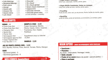 Le Tonneau menu