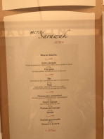 Restaurant du Dauphin menu