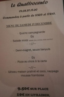 Quattrocento menu