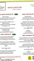 Les Cèdres Ardèche menu