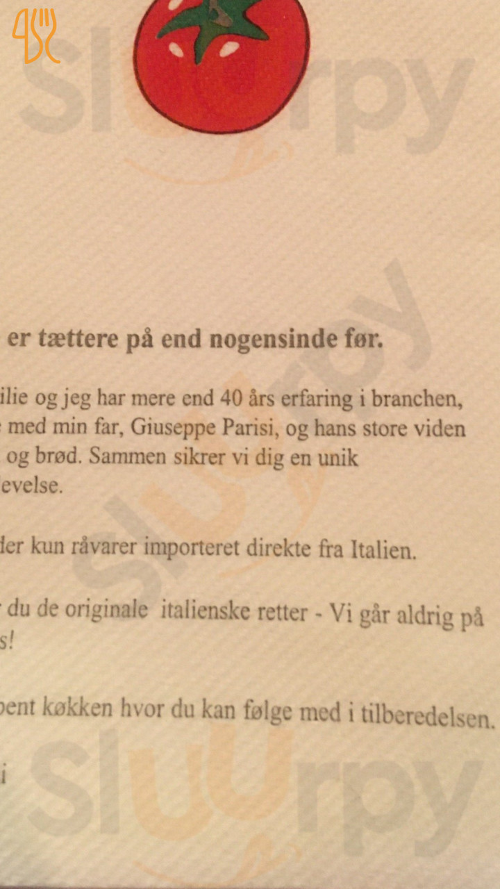 L'angolo Italiano Menu