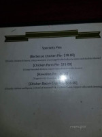 Triangle Tavern menu