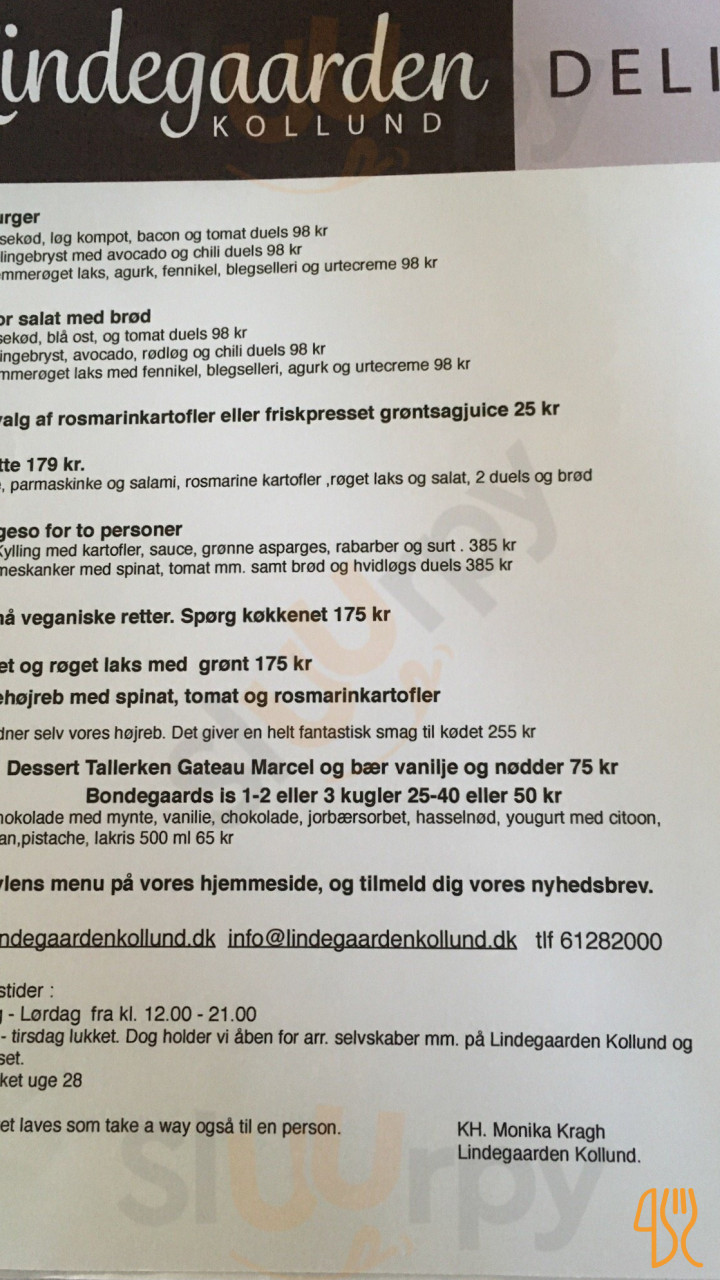 Lindegaarden Kollund Menu