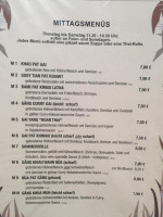 Baan Thai menu