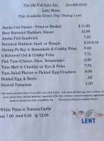 Old Toll Gate Inn menu