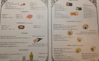 Ko î Sushi menu