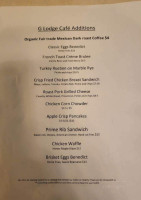 G Lodge Restaurants menu