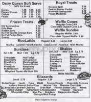 Dairy Queen Grill Chill menu