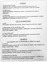 L'ecluse menu