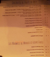 Le Celtic menu