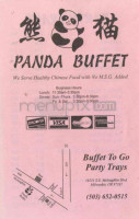 Panda Buffet menu