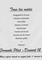 Des Sports menu