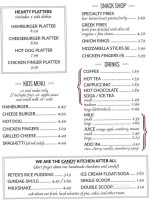 Original Candy Kitchen menu