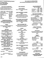 Nick's 114 Cafe menu