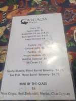 Cascada Grill menu