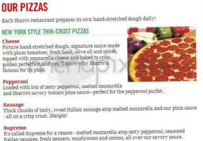 Sbarro menu