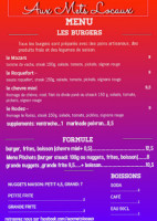 Aux Mets Locaux menu