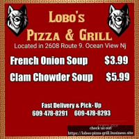 Lobo's Pizza Grill menu