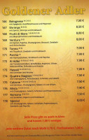 Zum Goldenen Adler menu