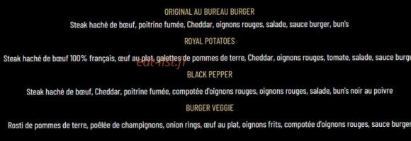 Au Bureau menu