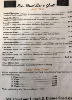 Pike Street Grill menu