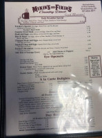 Mixin’s N Fixin’s Country Diner menu