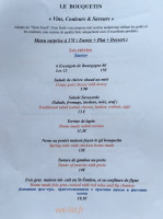 Le Grand Bouquetin menu