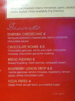 Tomato Bistro menu