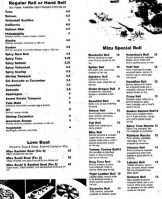 Mizu Sushi menu