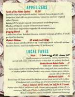 Big Springs Trading Company menu