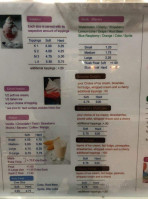 Dairy Deluxe menu