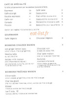 Fitzroy menu