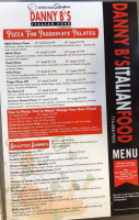 Danny B's menu