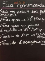 L'escale menu