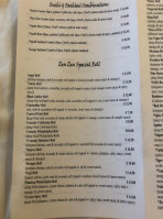 Zen Zen Sushi And Teriyaki menu