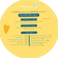 Pimprenelle menu