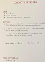 Mediterranean Chateau menu