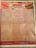 Two Brothers Pizza menu